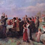 The First Thanksgiving at Plymouth by Brownscombe