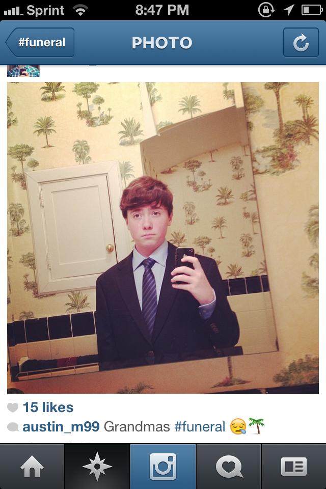 Grandma funeral funeral selfie