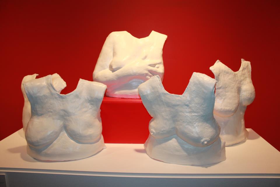 Busting Cancer, female bust, cancer art, terminal illness therapy, female bust, sculpture bust