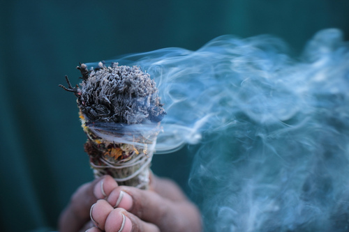 smudging a sacred space