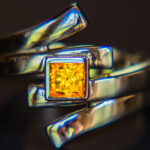 Claire McHan's yellow diamond ring, a piece of memorial jewelry that she made after her dad died