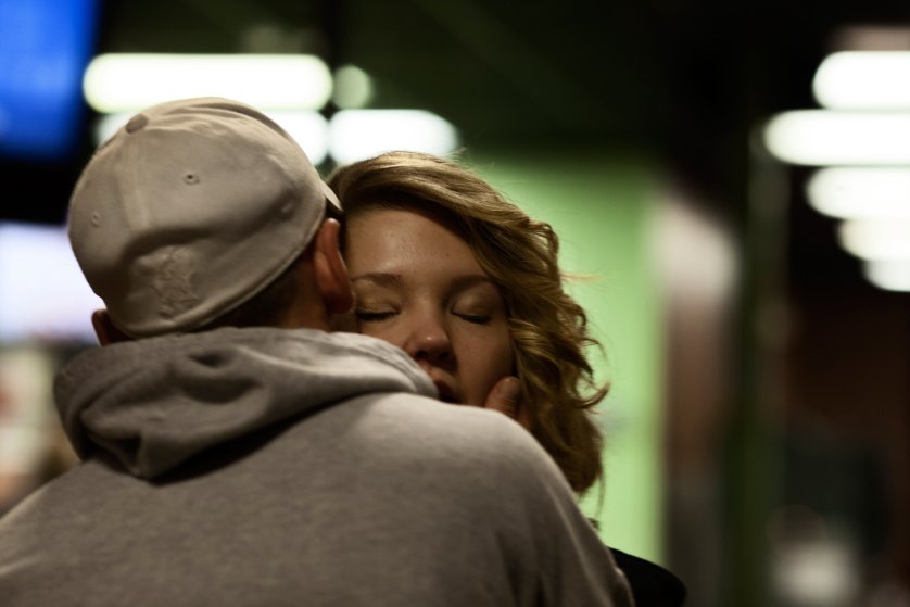 Maggie and shane hugging and in love