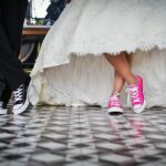 Shoes of hip bride and groom