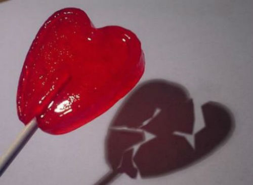 Broken heart lollipop