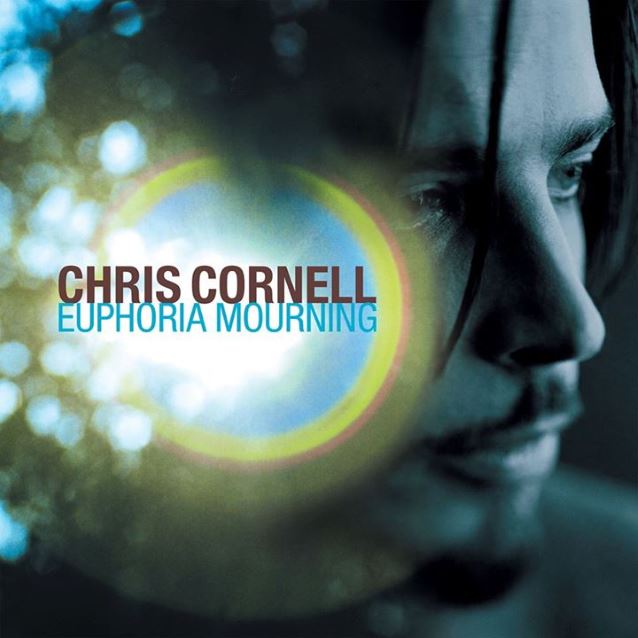 The album cover for Chris Cornell's solo record Euphoria Mourning, featuring a close up photo of his face