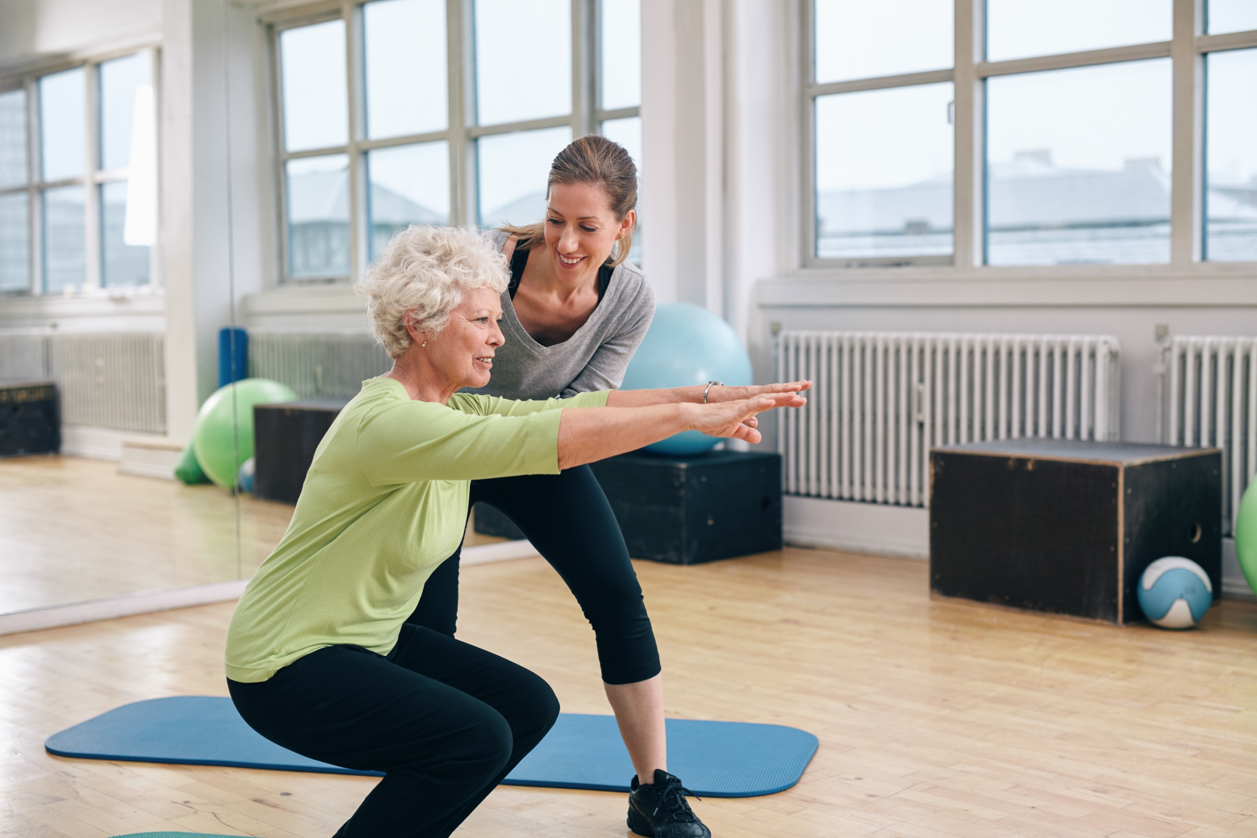 Cancer survivor getting physical therapy for neuropathy