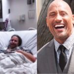 Judy Rosenberg next to a photo of the Rock