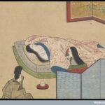 Painting shows a woman who has died surrounded by family