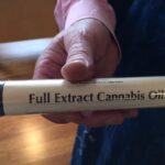 A container of cannabis extract