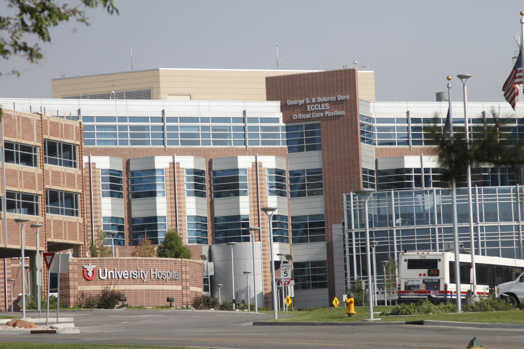 Photo of the University of Utah Hospital.