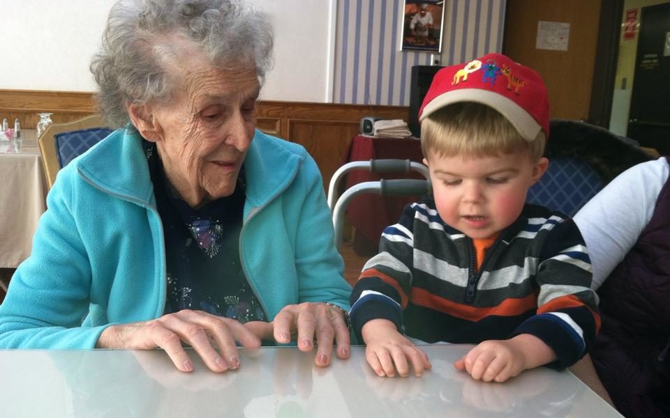 Nursing homes welcome nursery school students