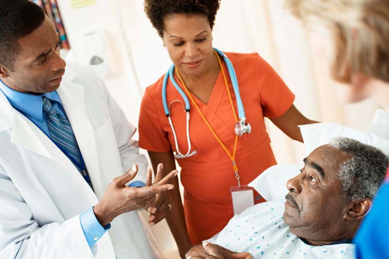 Man in the hospital