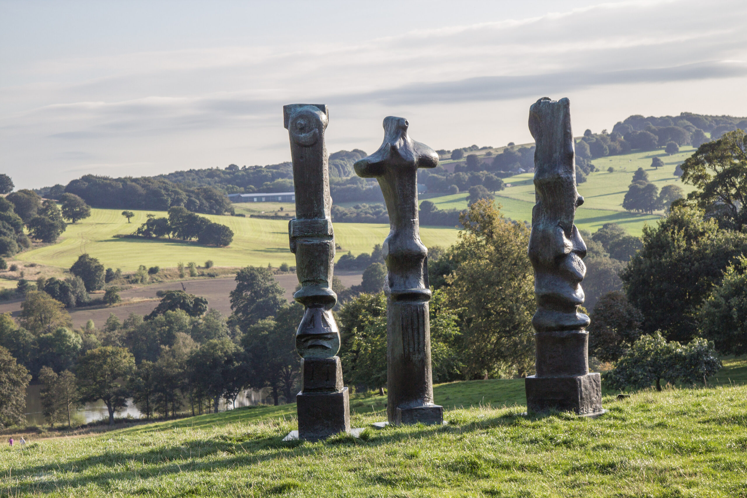 image of a henry moore sculpture in the YSP art gardens