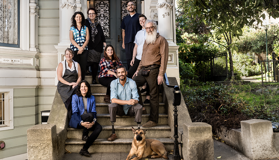 Zen Hospice staff gather in front of the guest house