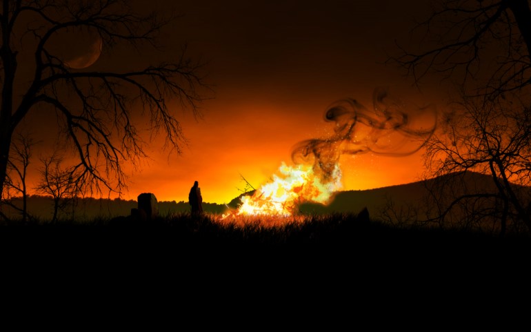 Samhain bonfire