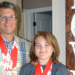 Image of father and daughter who competed in the 2018 Transplant Games of America