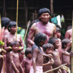 Photo of Yanomami man and children.