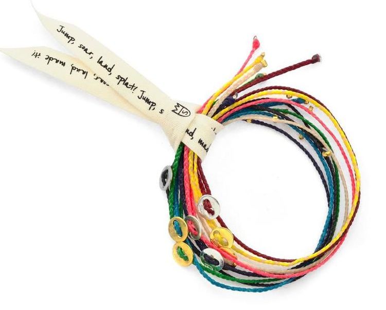 Friendship bracelets in multiple colors