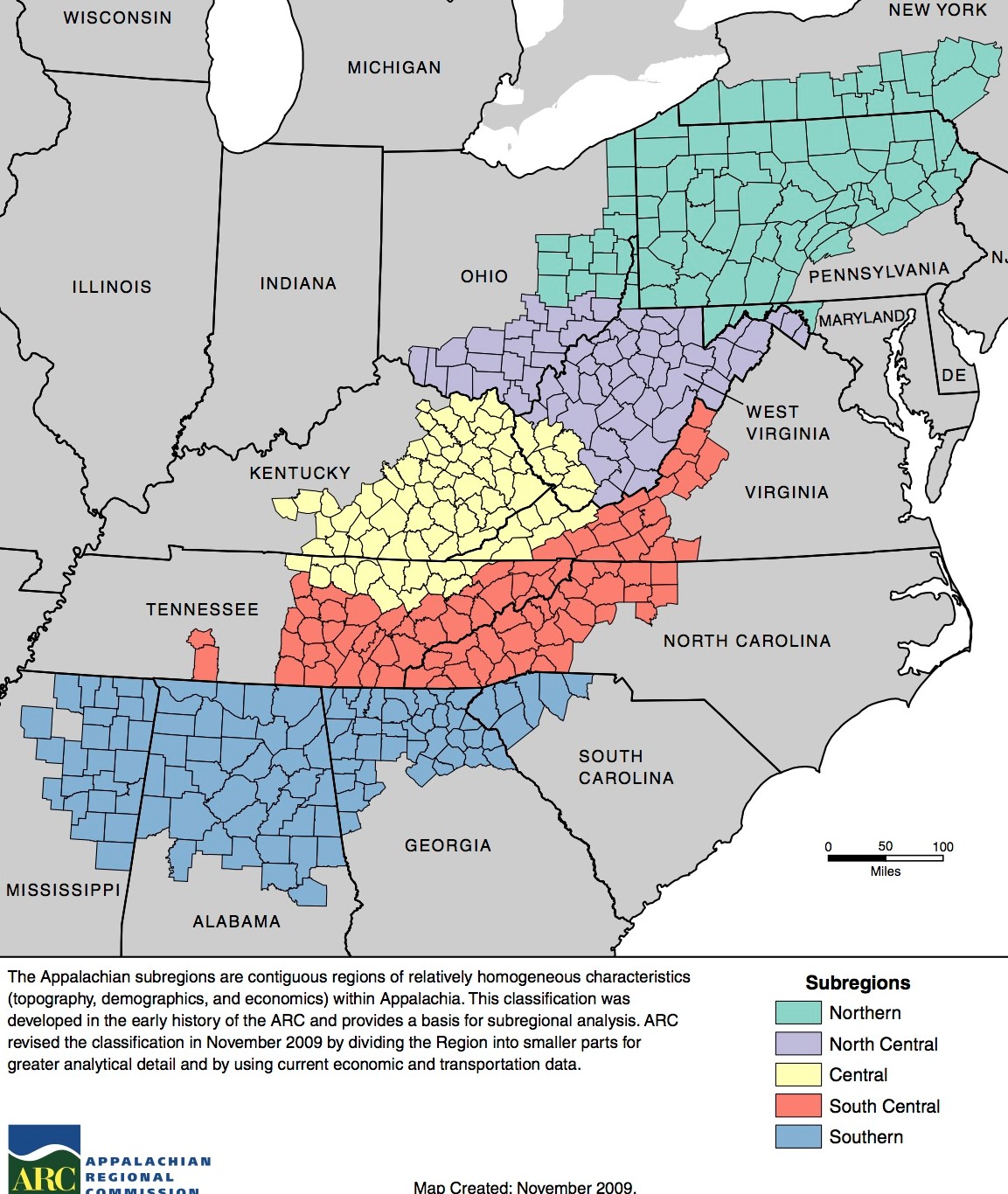 Map of Greater Appalachia Region