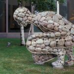 "Rising Cairn" sculpture by Celeste Roberge.