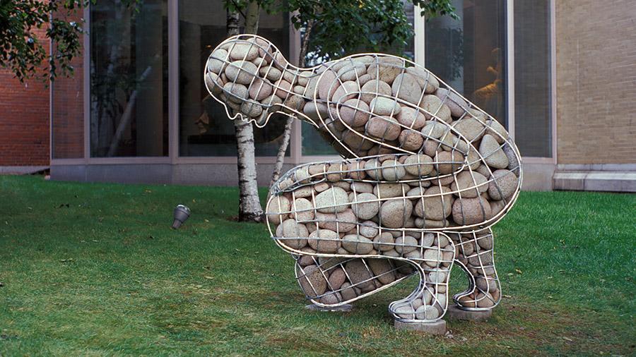 "Rising Cairn" sculpture by Celeste Roberge.