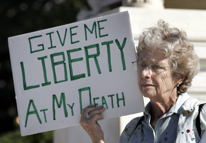 Medical-aid-in-dying protestor