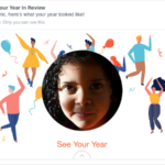 Image of Year in Review indicating how Facebook and the dead are presented