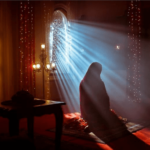 A woman prays with the dying in the Muslim tradition