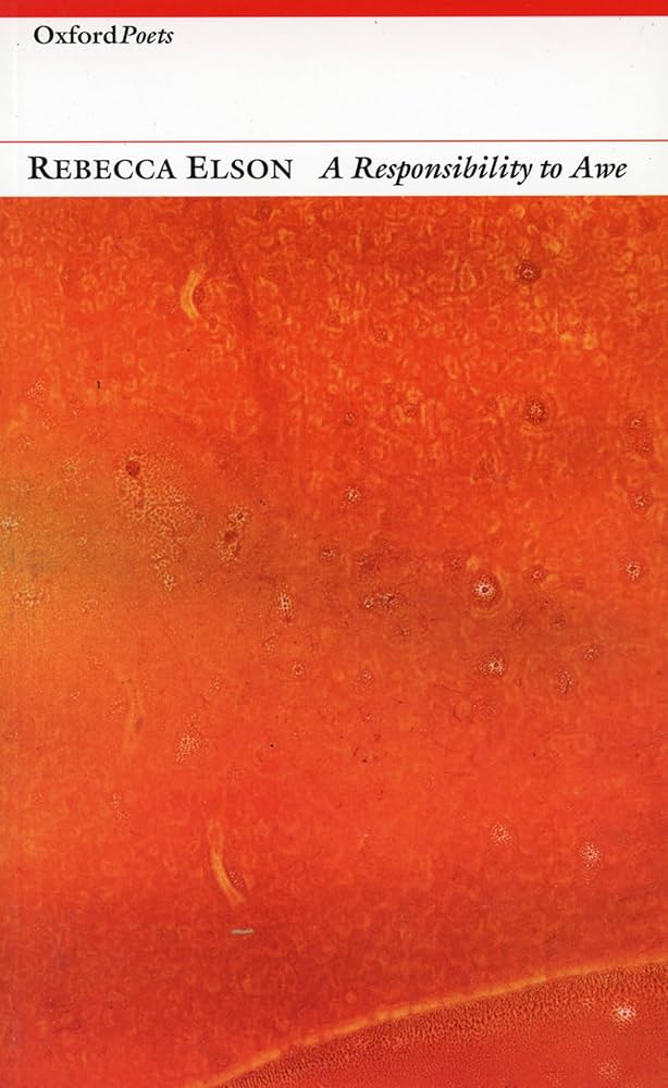 orange book cover of rebecca elsons poetry book