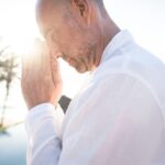 Spiritual guide outdoors in sunlight