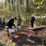 graveside photo display