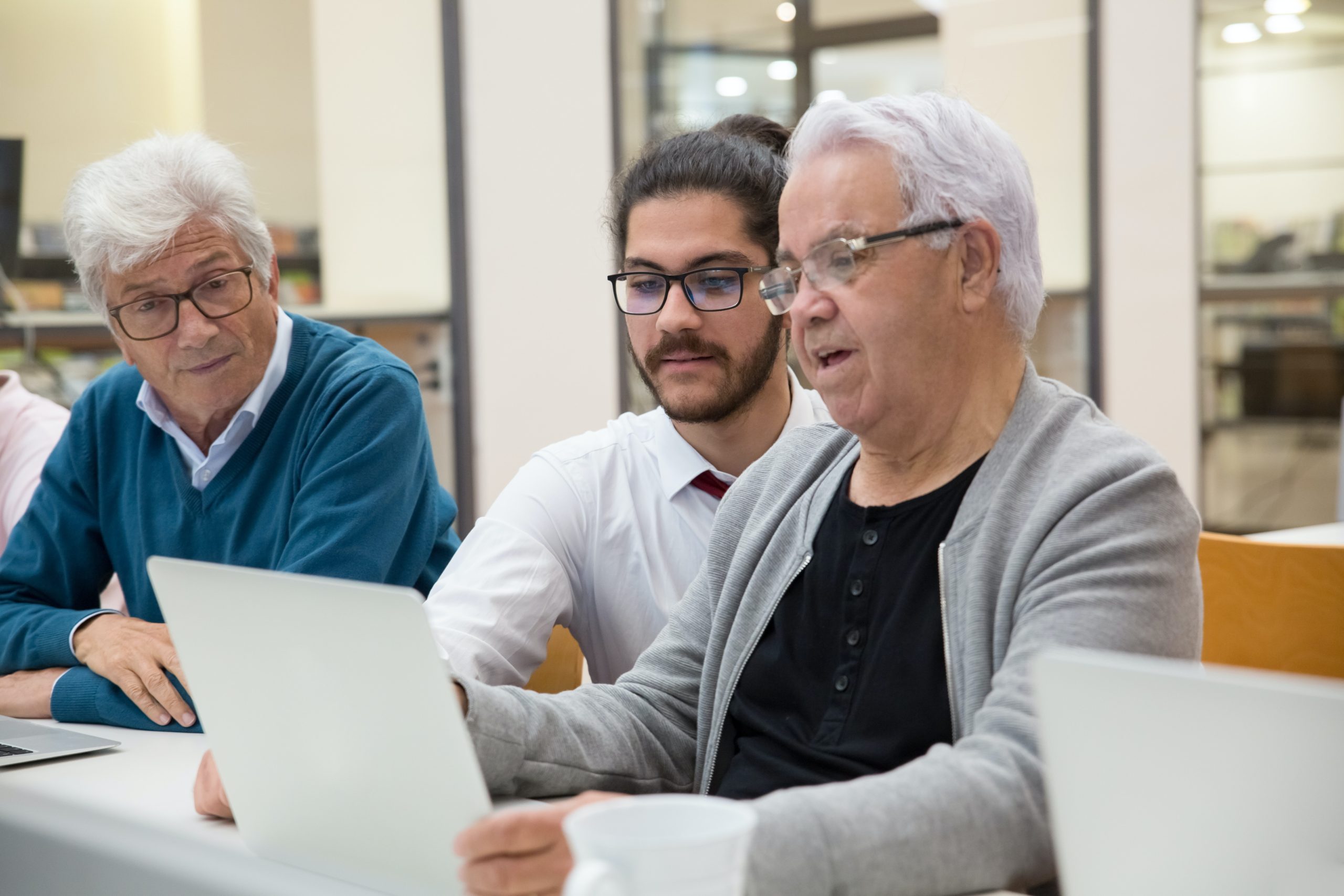 3 men of different ages work together to combat ageism