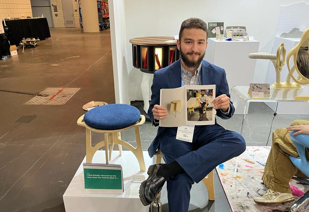 Ian Adler with Yip Stool