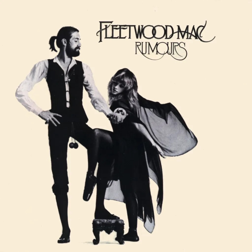 Fleetwood Mac 'Rumours' cover art featuring Mick Fleetwood and Stevie Nicks