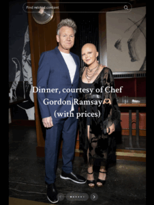 Maddy Baloy stands with celebrity chef Gordon Ramsay.