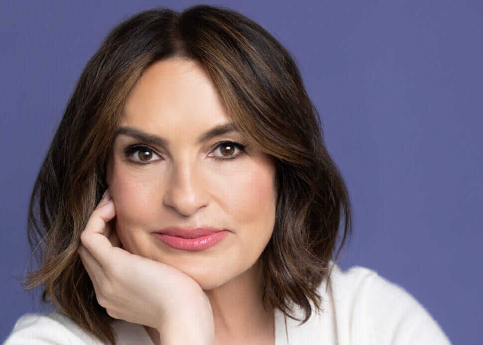 Headshot of Mariska Hargitay, American actress and daughter of actress Jayne Mansfield.